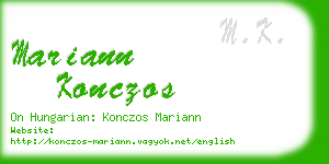 mariann konczos business card